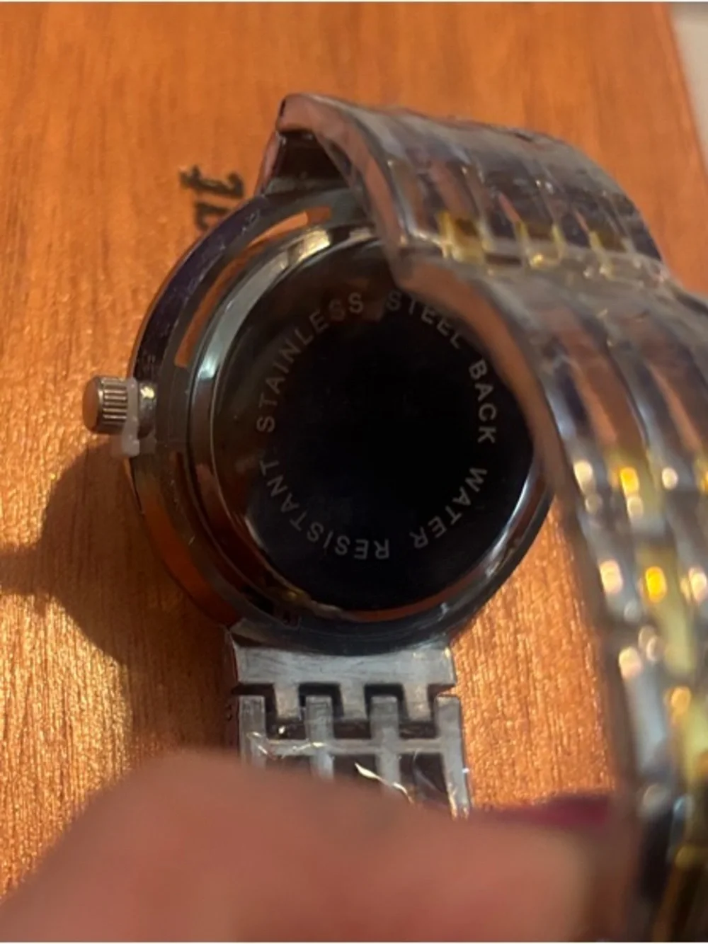 Classic Black Dial Two-Tone Metal Watch